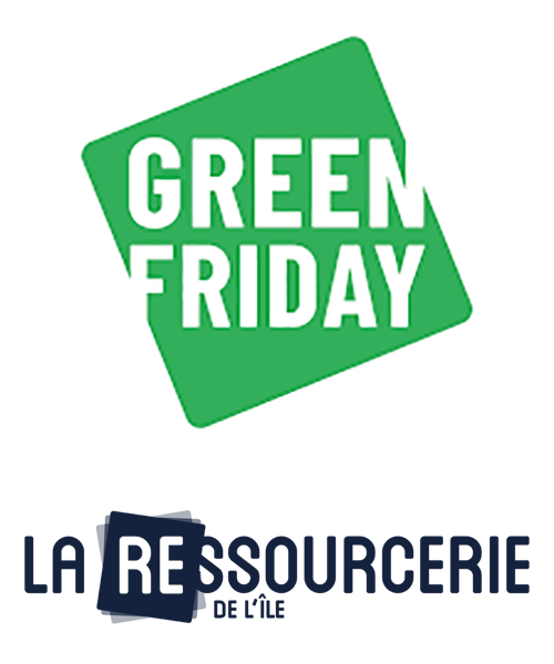 Green Friday 2022 + Ressourcerie de l'ile logos